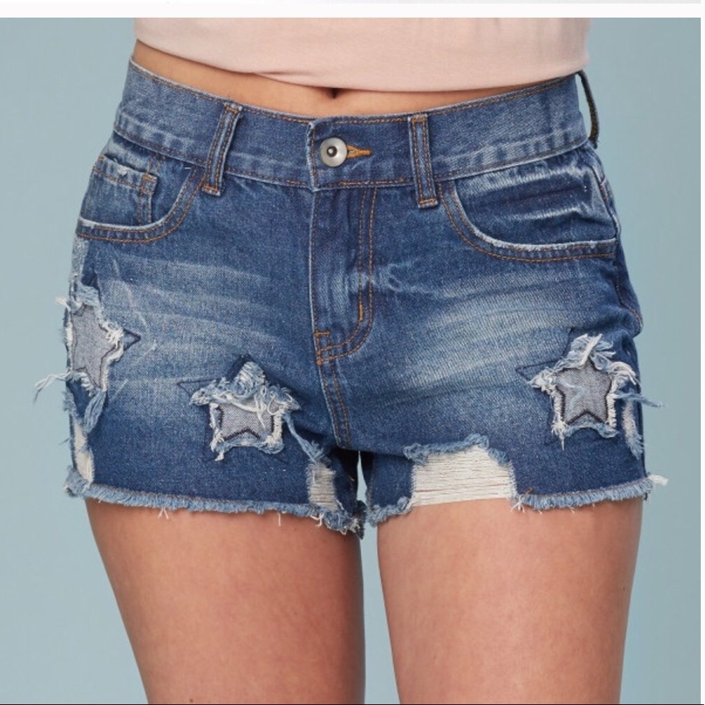 NWT Altair’d State Star Print Orion Denim Shorts